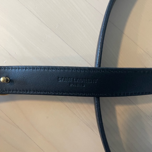 SOLD - Saint Laurent Chain-Embellished Leather Belt - Picture 7 of 10